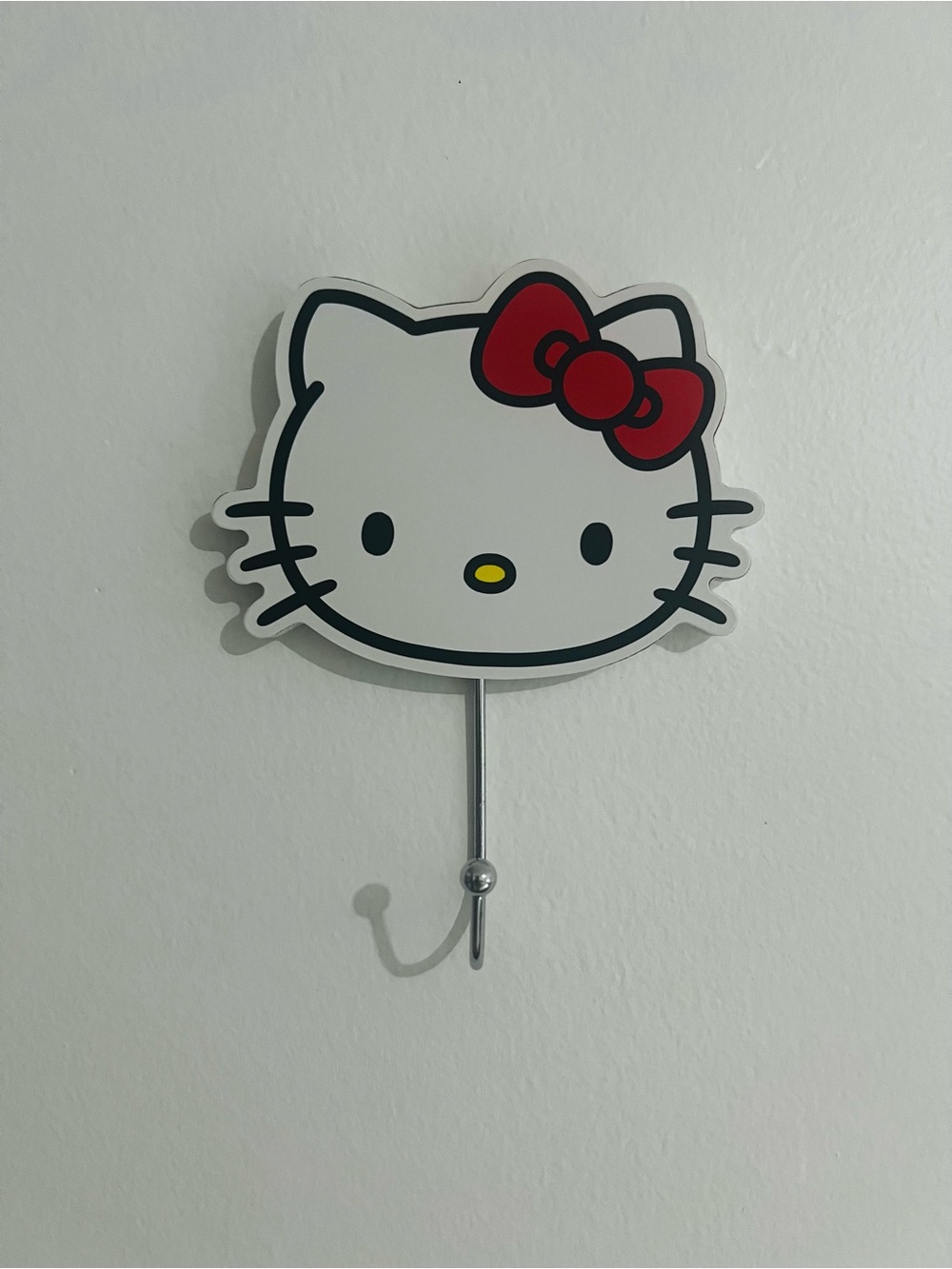 Hello Kitty White Face Wall Hook with Red Bow